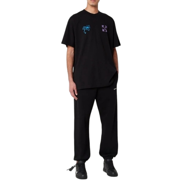 Off-White Other - Off-White Men's Seasonal Blue 90's Liquid Over Shortsleeve Tee Black Blue sz MED